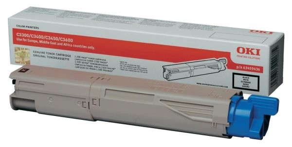 Oki 43459444 оригинальный лазерный картридж ресурс печати - 1 500 страниц, черный