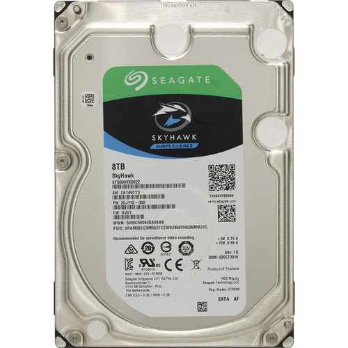 Жесткий диск 3.5" SATA3 8Тб 256mb Seagate SkyHawk ( ST8000VX0022 )