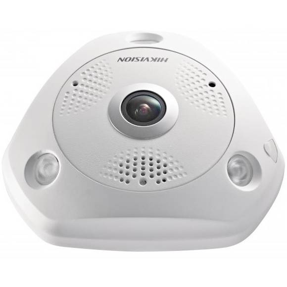 Панорамная вандалостойкая FishEye IP-камера Hikvision DS-2CD6W32FWD-IVS с ИК-подсветкой