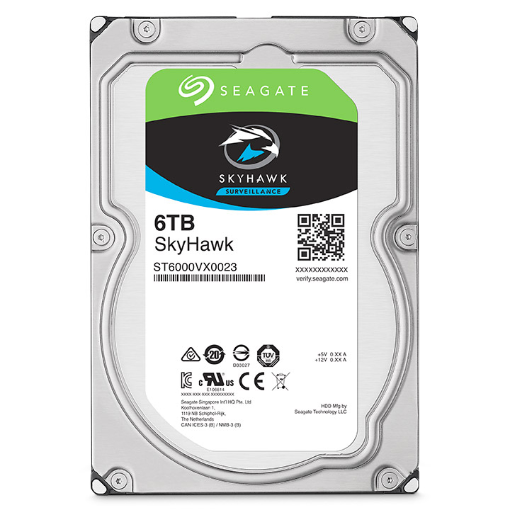 6 Тбайт жесткий диск Seagate ST6000VX0023 серии SkyHawk для систем видеонаблюдения