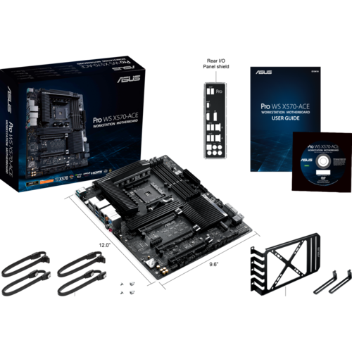 Материнская плата ASUS AMD X570 AM4 DDR4 ( Pro WS X570-Ace ) ATX, Ret