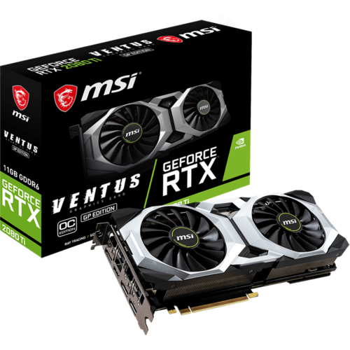 Видеокарта PCI-E MSI nVidia GeForce RTX R2080 Ti Ventus GP ОС 11264Mb GDDR6 ( RTX 2080 Ti Ventus GP OC ) Ret