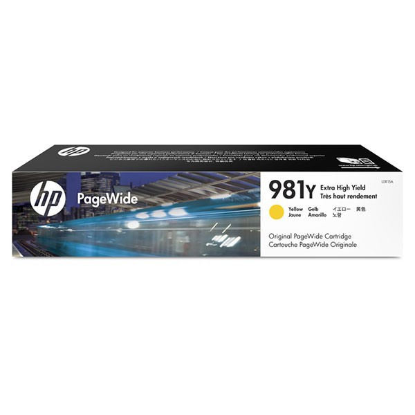 HP L0R15A оригинальный pagewide картридж HP 981Y желтый, ресурс - 16000 страниц