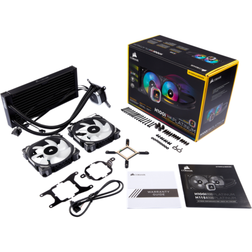 Водяная система охлаждения Corsair Series H100i RGB Platinum S1155/1156/1151, S2011, AM4/AM3+, AM3/AM3+/TR4 ( CW-9060039-WW ) Ret
