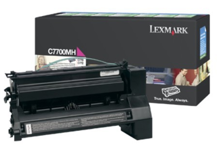 Lexmark C7700MH оригинальный лазерный картридж (Return Program) ресурс печати - 10 000 страниц, пурпурный
