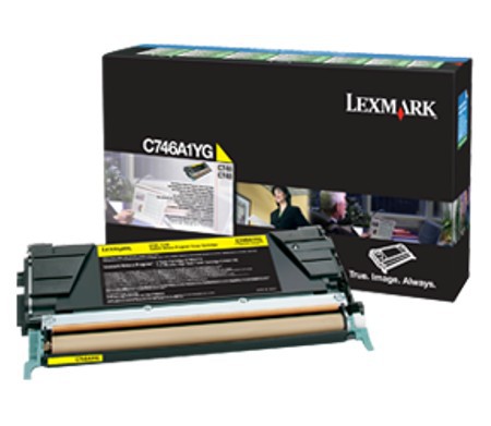 Lexmark C746A1YG оригинальный лазерный картридж (Return Program) ресурс печати - 7 000 страниц, желтый