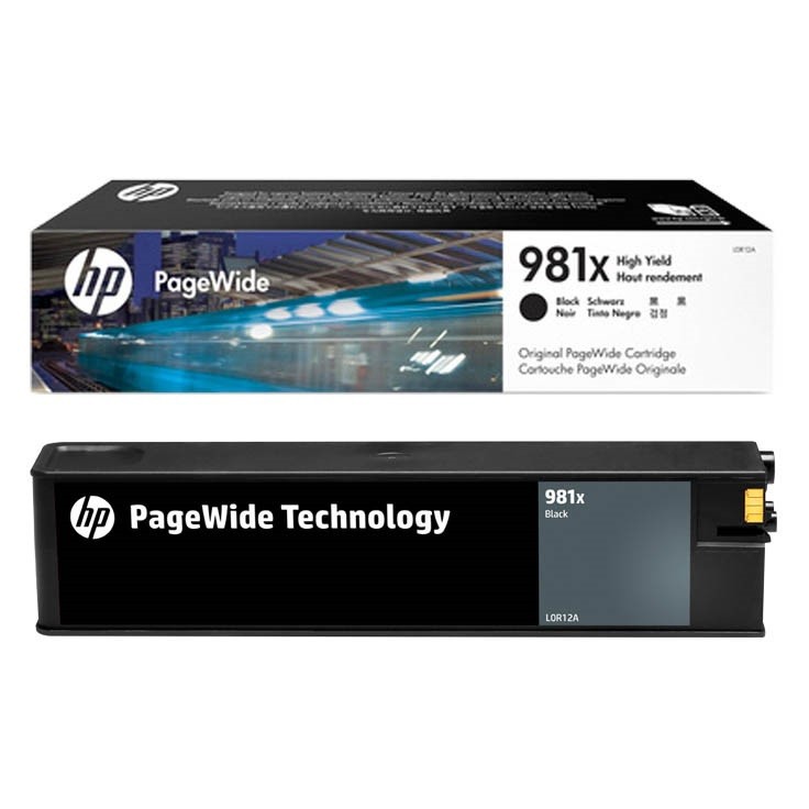 HP L0R12A оригинальный pagewide картридж HP 981X черный, ресурс - 10000 страниц