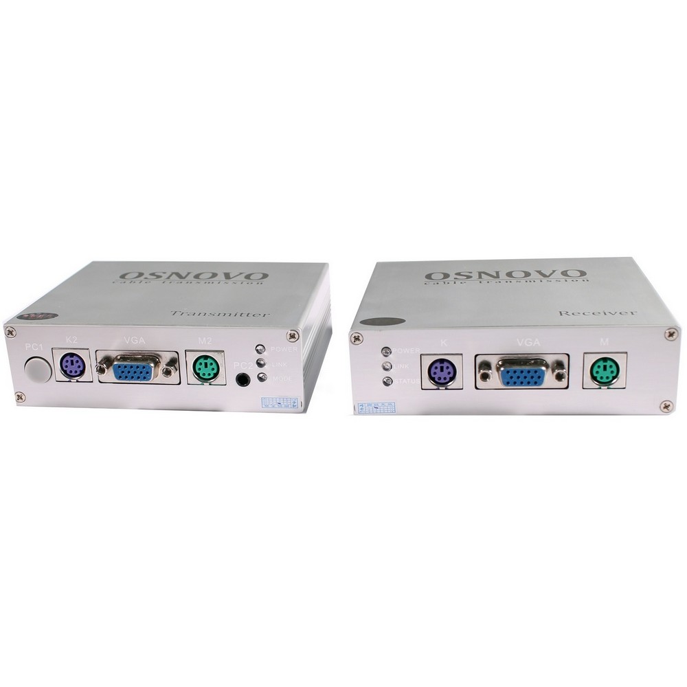 Комплект TA-VKM/1+RA-VKM/1: приемник и передатчик для передачи VGA/клавиатура/мышь до 50 м