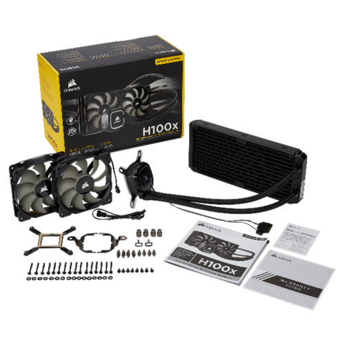 Водяная система охлаждения Corsair Series H100x S1155/1156/1151, S1366, S2011,2066, AM4/AM2/AM3+, AM3/AM3+/FM1/FM2 ( CW-9060040-WW ) Ret