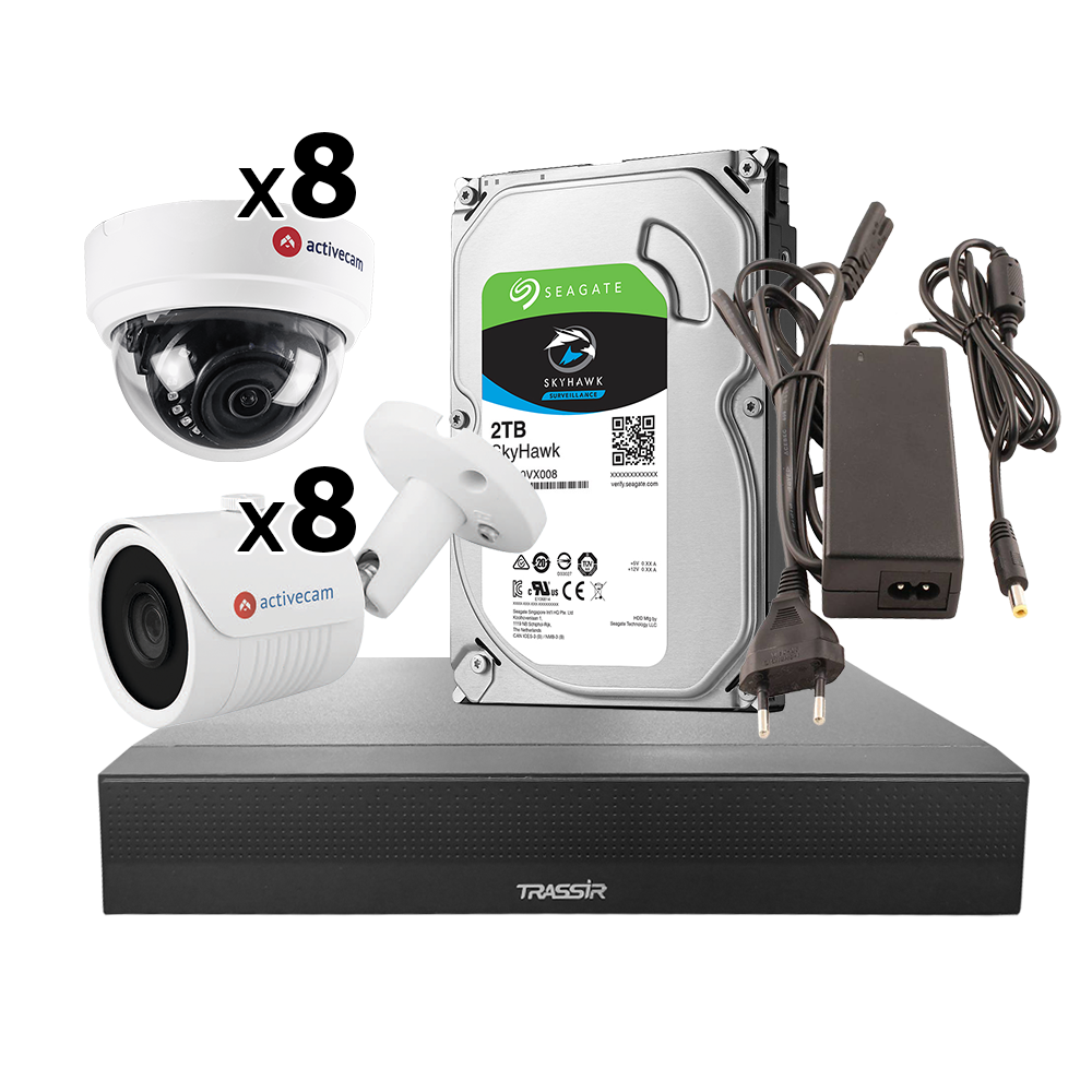 Аналоговый комплект видеонаблюдения на 16 камер с разрешением 1 Мп