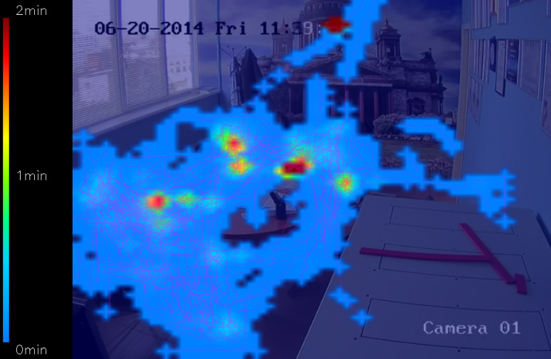 Модуль анализа движения посетителей в кадре TRASSIR Kinetic Map