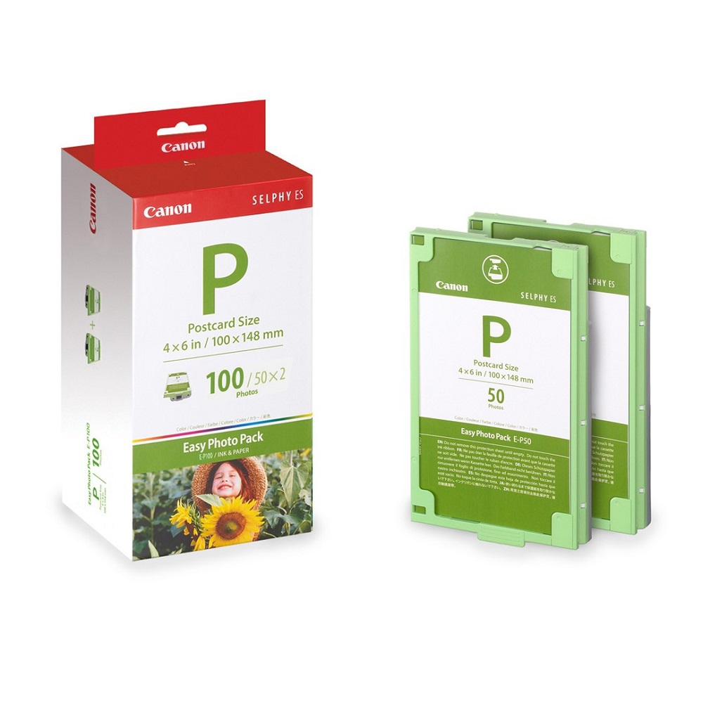Ե-Պ100 Ինկ / Paper Սեթ | 1335բ001 Sublimation Canon, 100 լուսանկար, գունավոր հավաքածու + լուսանկարչական թուղթ
