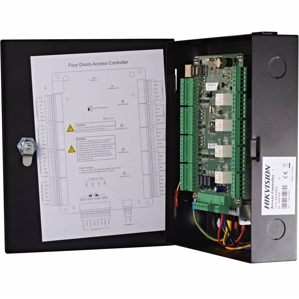 Сетевой контроллер СКУД Hikvision DS-K2804 на 4 двери