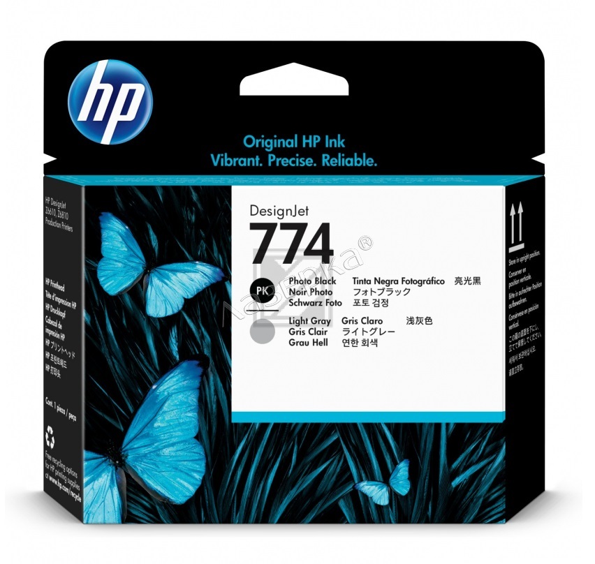 774 PB + LG Print Head | P2W00A оригинальный печатающая головка HP, фото-черный + светло-серый
