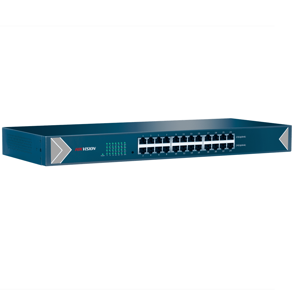 24-портовый неуправляемый асимметричный сетевой коммутатор Hikvision DS-3E0524-E
