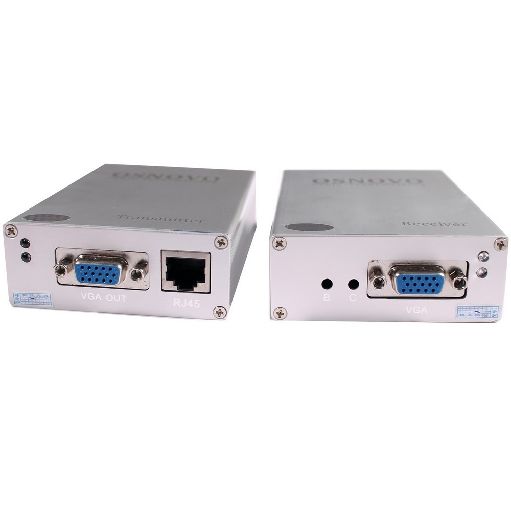 TA-V/1+RA-V/1 kit: receiver and transmitter for transmitting VGA and audio signals over UTP CAT5 up to 50m