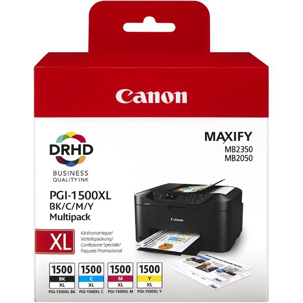PGI-1500XL Multipack | 9182B004 струйный картридж Canon, 1200 + 3 * 1020 стр., набор цветной + черный