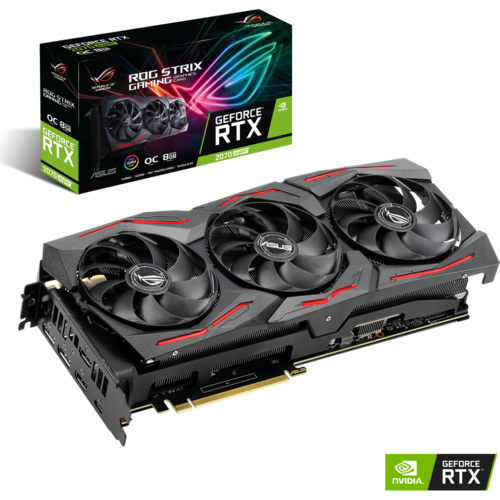 Видеокарта PCI-E ASUS nVidia GeForce RTX 2070 Super Gaming O8G 8192Mb GDDR6 ( ROG-Strix-RTX2070S-O8G-Gaming ) Ret
