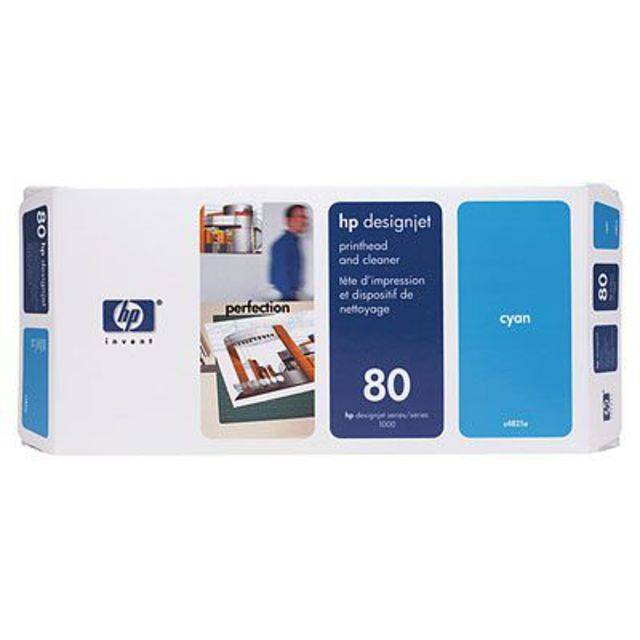 HP 80 Printhead Cyan | C4821A оригинальная печатающая головка 4400 стр., голубой