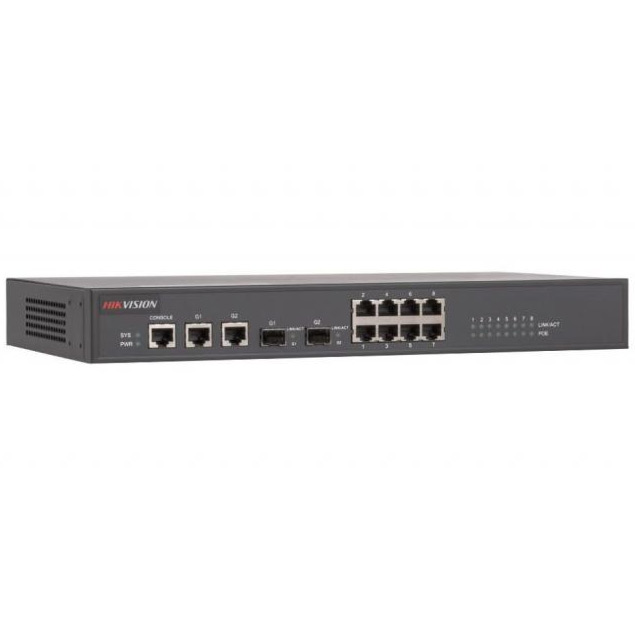 Управляемый PoE-свитч Hikvision DS-3D2208P с 8 PoE-портами