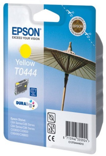 Epson C13T04444010 оригинальный струйный картридж ресурс печати - 450 страниц, желтый