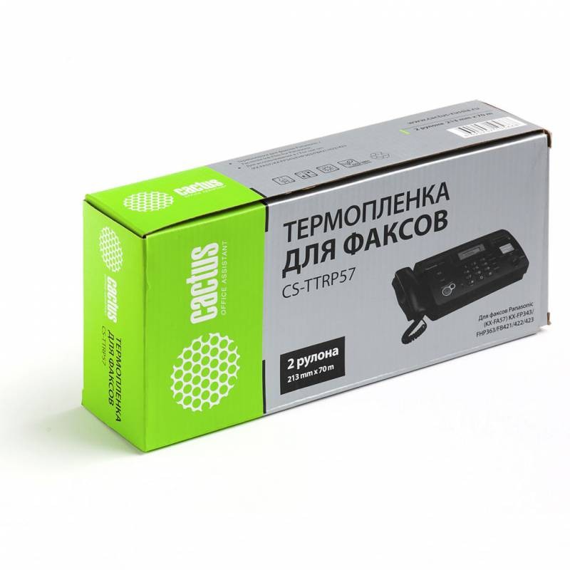 CS-TTRP57 ֆաքսի ֆիլմ Cactus KX-FA5A Thermofilm, 140 մ, Սև