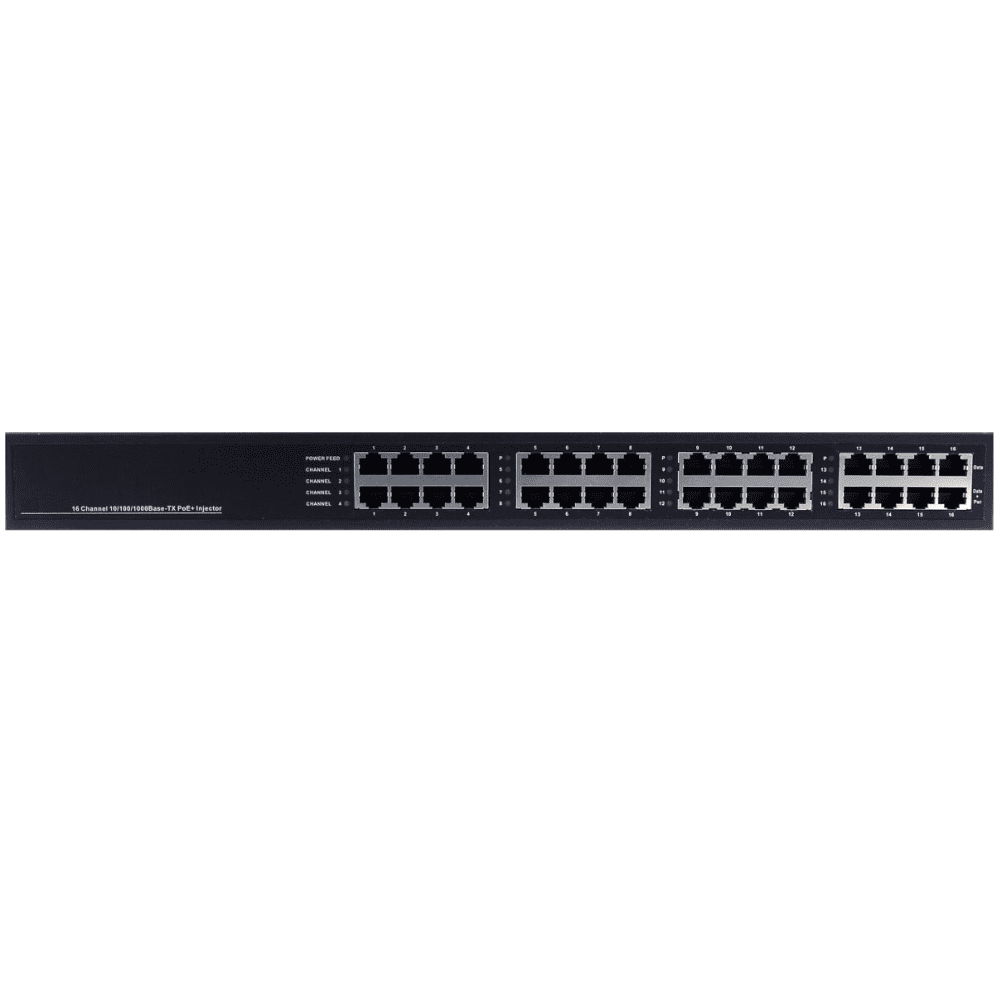 16-port Gigabit Ethernet PoE injector Osnovo Midspan-16/250rg