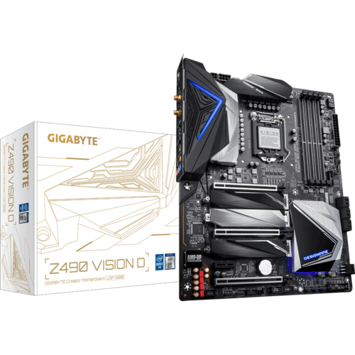 Материнская плата Gigabyte Z490 LGA1200 DDR4 ( Z490 Vision D ) ATX, Ret