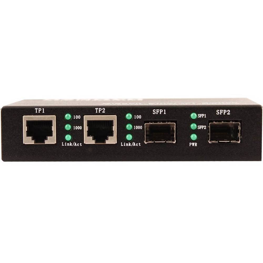 Неуправляемый сетевой 2-портовый GE коммутатор Osnovo SW-70202 с 2 SFP-слотами