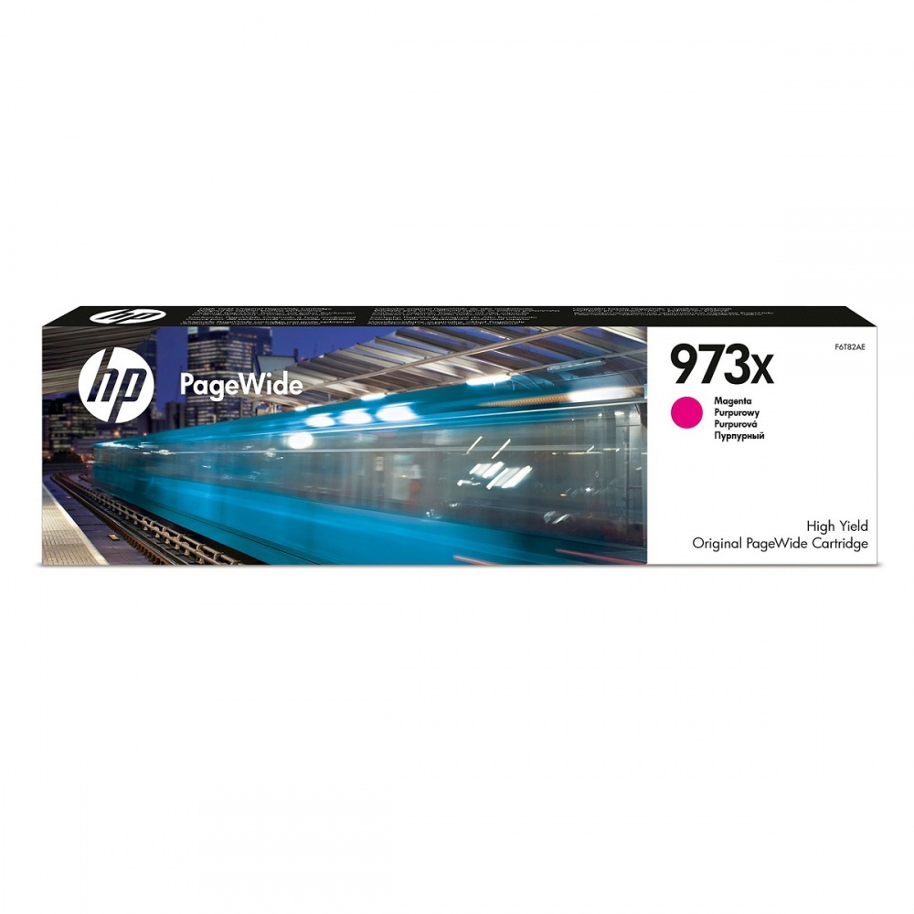 F6T82AE HP 973X Magenta оригинальный струйный картридж HP пурпурный, ресурс - 7000 страниц