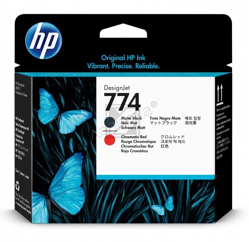 774 MBk + R Print Head | P2V97A оригинальный печатающая головка HP, матовый-черный + красный