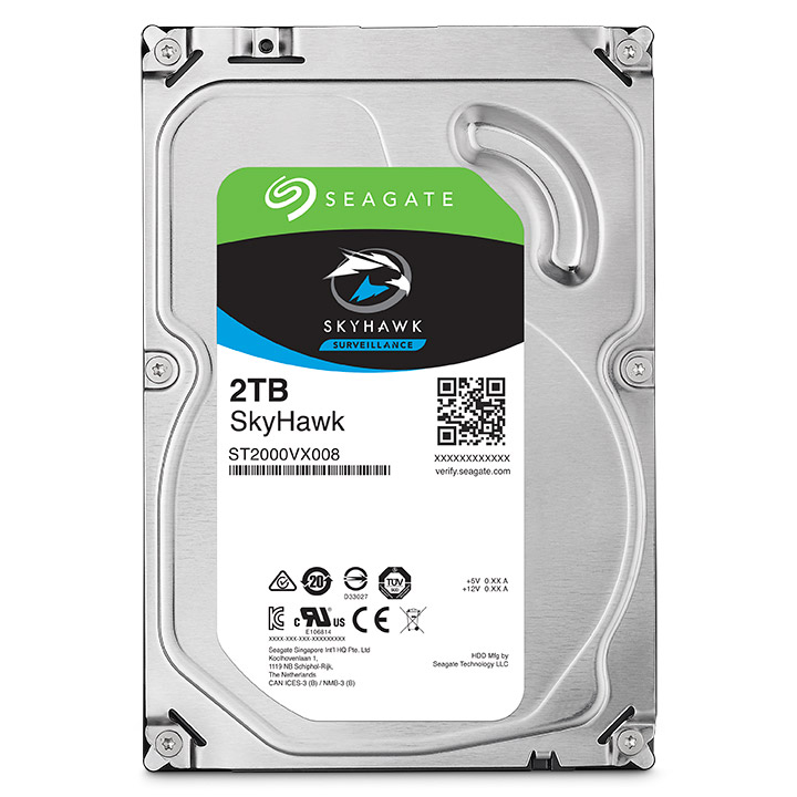 2 Тбайт жесткий диск Seagate ST2000VX008 серии SkyHawk для систем видеонаблюдения