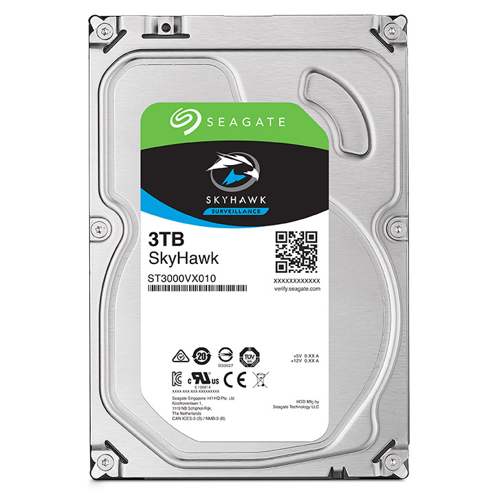 3 Тбайт жесткий диск Seagate ST3000VX010 серии SkyHawk для систем видеонаблюдения