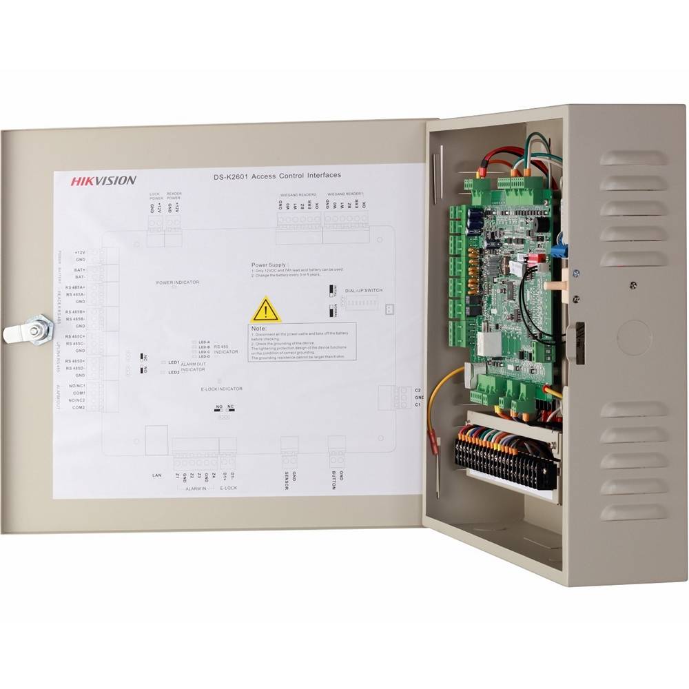 Сетевой контроллер СКУД Hikvision DS-K2601, управление одной дверью
