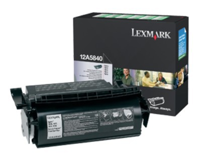 Lexmark 12A5840 оригинальный лазерный картридж (Return Program) ресурс печати - 10 000 страниц, черный