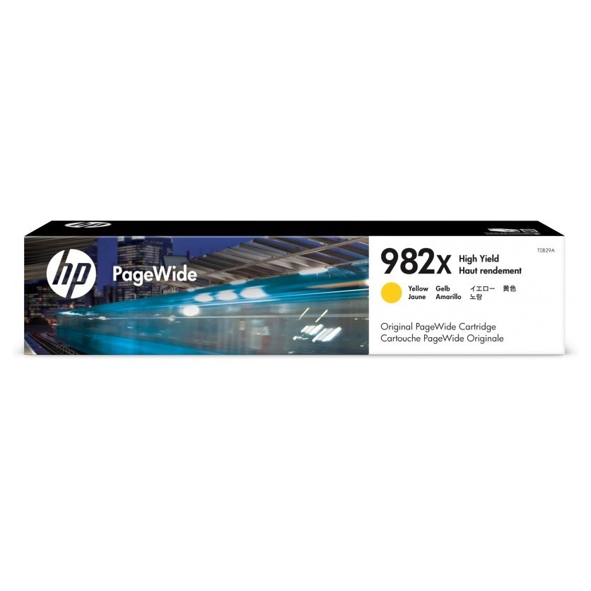HP T0B29A оригинальный pagewide картридж HP 982X желтый, ресурс - 16000 страниц