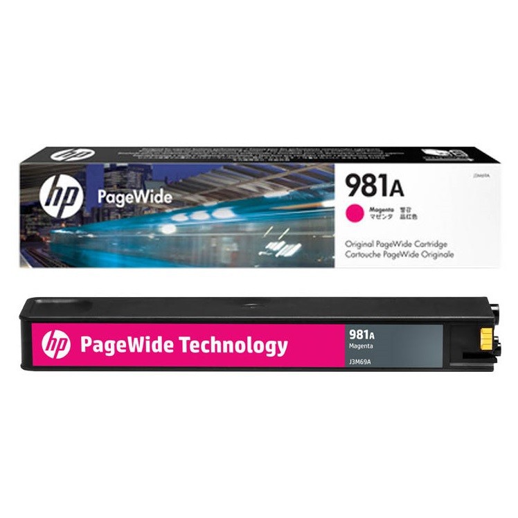 HP J3M69A оригинальный pagewide картридж HP 981A пурпурный, ресурс - 6000 страниц