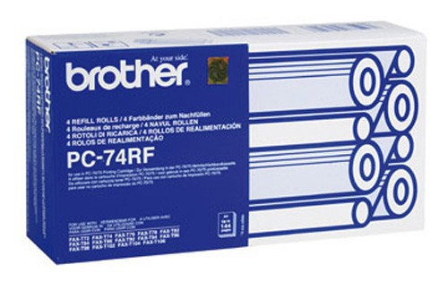 Brother PC-74 RF оригинальная пленка для факса ресурс печати - 4 * 144 страниц, черный