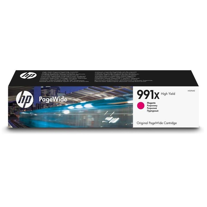 HP M0J94AE оригинальный pagewide картридж HP 991X пурпурный, ресурс - 16000 страниц