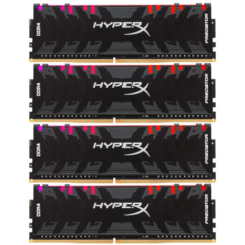 Модуль памяти DDR4 32Gb (4х8Gb) PC-23466 2933MHz Kingston HyperX Predator RGB Series ( HX429C15PB3AK4/32 )
