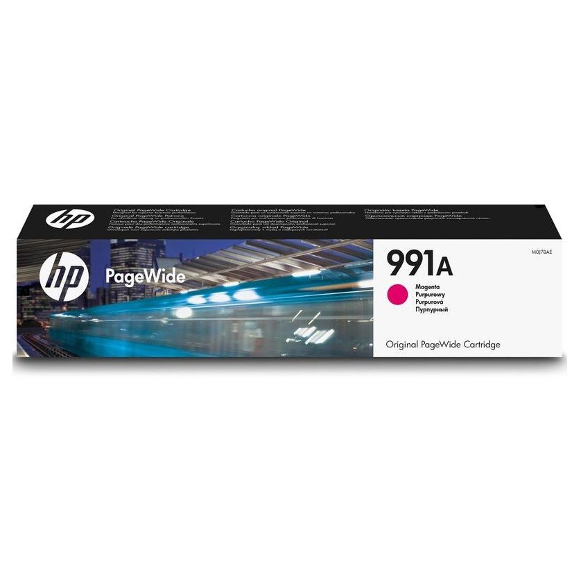 HP M0J78AE оригинальный pagewide картридж HP 991A пурпурный, ресурс - 8000 страниц