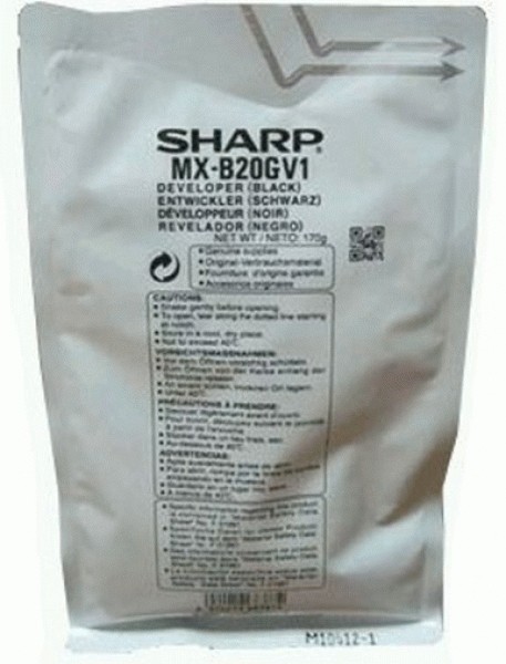 Sharp MXB-20gv1 բնօրինակ մշակողի տպագրության ռեսուրս - 25,000 էջ, Սև