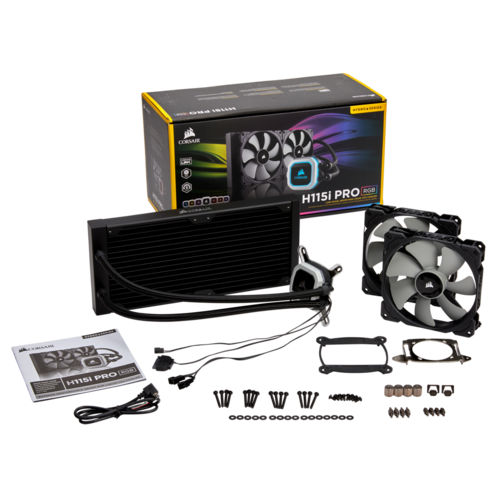 Водяная система охлаждения Corsair Hydro Series H115i Pro S1150/1151/1155/1156, S1366, S2011, S2066, AM2 AM3/AM3+/FM1/FM2/AM4 ( CW-9060032-WW ) Ret