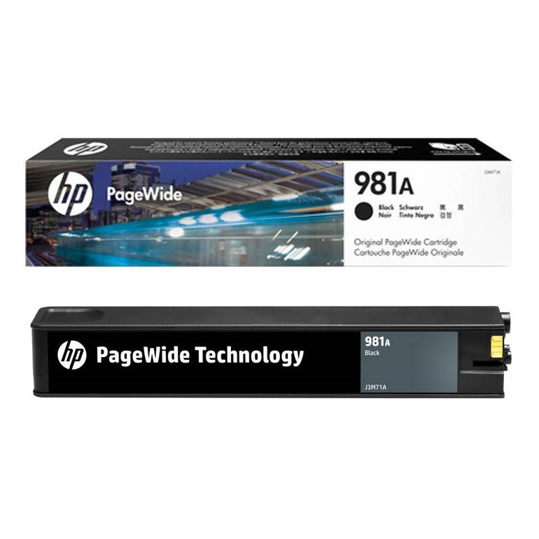 HP J3M71A оригинальный pagewide картридж HP 981A черный, ресурс - 6000 страниц