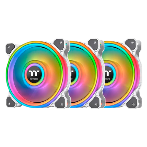 Вентилятор 120мм Thermaltake Riing Quad 12 RGB Radiator Fan TT Premium Edition (3 Pack), 500-1500rmp ( CL-F100-PL12SW-A ) White