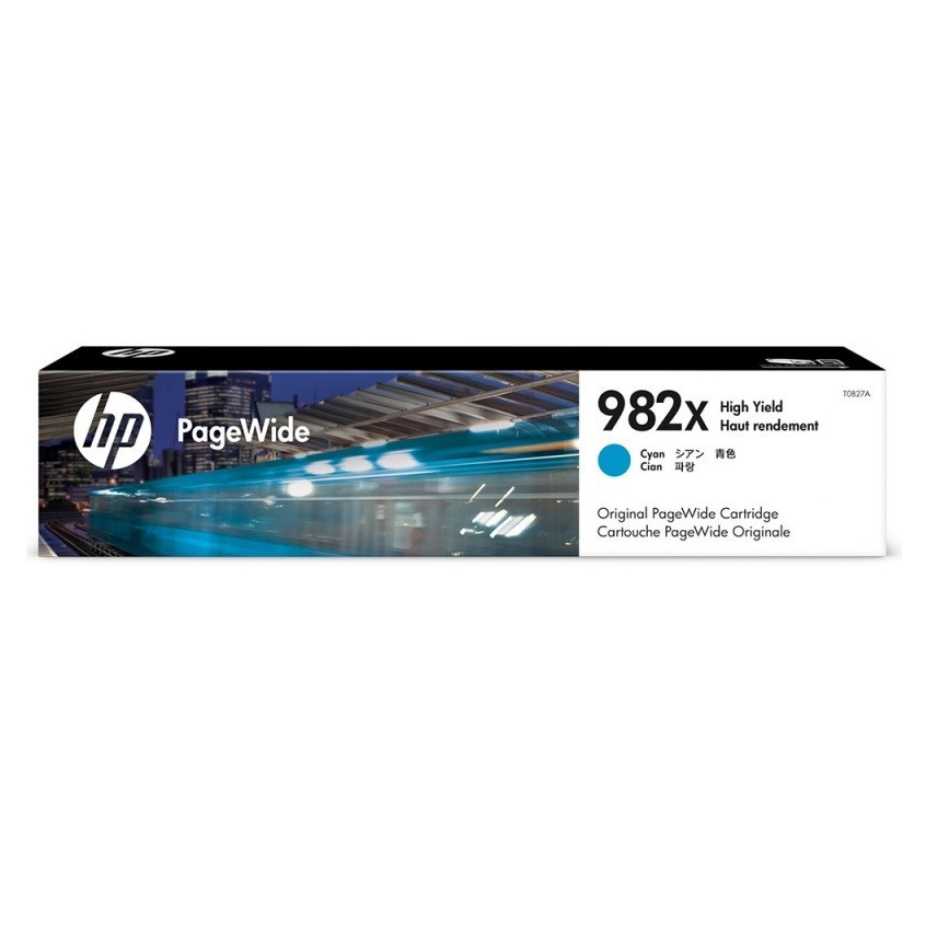 HP T0B27A оригинальный pagewide картридж HP 982X голубой, ресурс - 20000 страниц