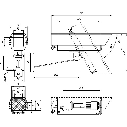 Термокожух Wizebox Fresh 260-12V для настенного крепления