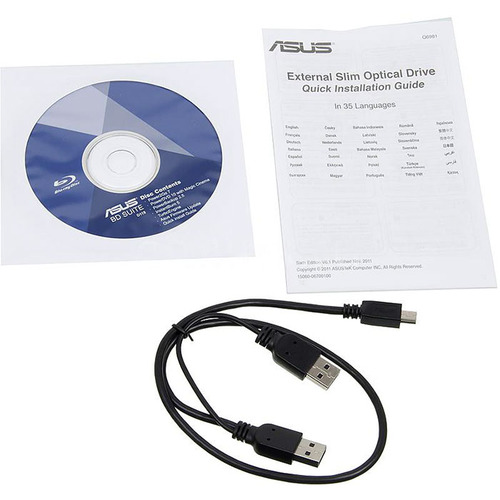 Оптический привод USB Blu-Ray Combo ASUS , черный ( SBC-06D2X-U ) Retail
