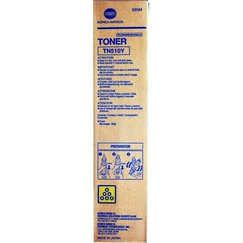 Konica Minolta TN-510Y A0YM251 оригинальный лазерный картридж ресурс печати - 23 000 страниц, желтый
