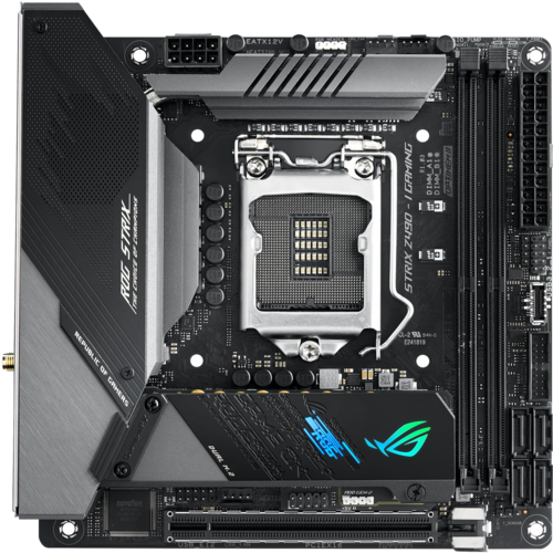 Материнская плата ASUS Z490 LGA1200 DDR4 ( ROG Strix Z490-I Gaming ) mini-ITX, Ret